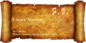 Faust Verner névjegykártya